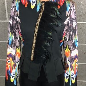 Vibrant Peacock Adjustable Blazer